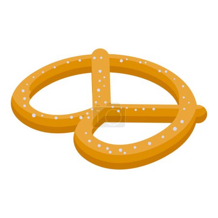 Ilustración de Panadería icono pretzel vector isométrico. Comida rápida de Nueva York. Viajes libertad moda - Imagen libre de derechos