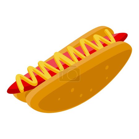 Illustration for Hot dog food icon isometric vector. New york city. Street journey - Royalty Free Image