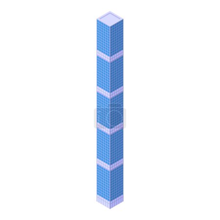 Ilustración de Icono del rascacielos de Nueva York vector isométrico. Torre de viaje. Estados Unidos - Imagen libre de derechos