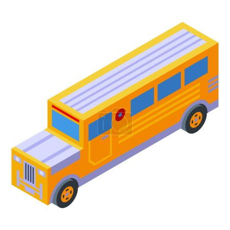 Ilustración de Icono de jeepney asiático vector isométrico. Camión público. Turismo automovilístico - Imagen libre de derechos