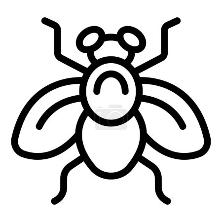 Ilustración de Enfermedad tsetse icono contorno vector. Insecto peligroso. Mosca doméstica drosophila - Imagen libre de derechos