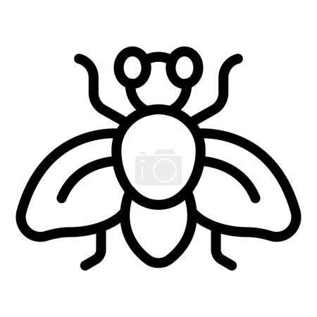 Cebo abeja insecto icono contorno vector. La mosca Tsetse. Peligroso tik buzz