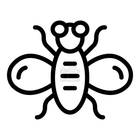 Ilustración de Alas insecto zumbido icono contorno vector. Mosquito animal. Tsetse mosca - Imagen libre de derechos