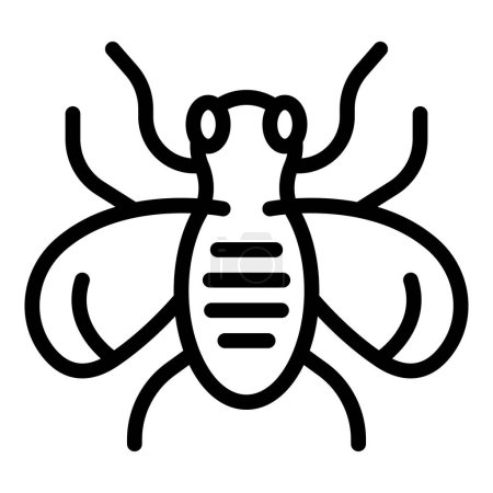 Tsetse insecto zumbido icono contorno vector. Enfermedades peligrosas. Alas de mosca doméstica