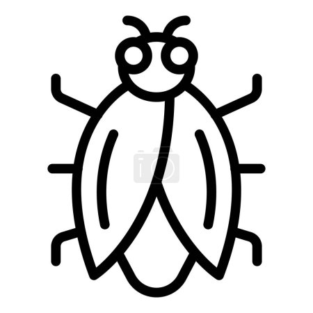 Criatura tsetse icono contorno vector. Insecto mosca doméstica. Criatura antigua tik