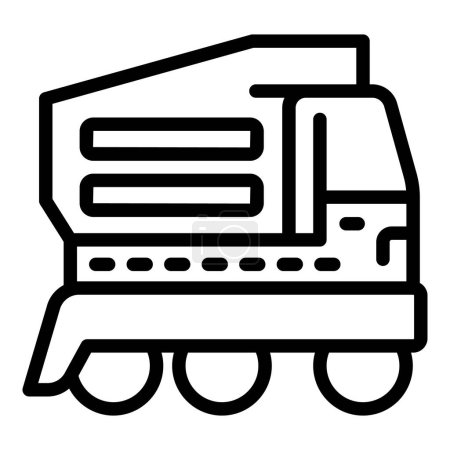 Car tipper icon outline vector. Truck container. Lorry load transport