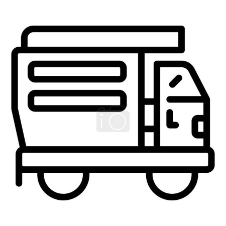 Mining car tipper icon outline vector. Cargo mining digger. Sand crate separate