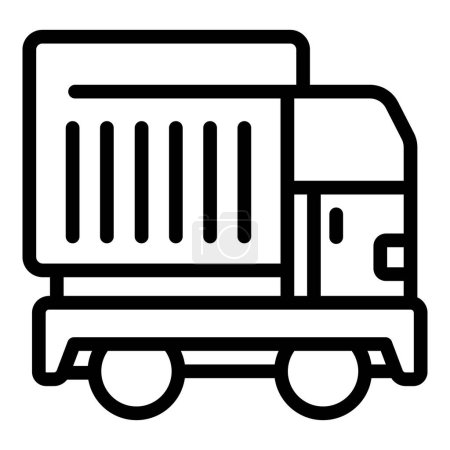 Haulage car tipper icon outline vector. Auto vehicle. Load lorry transport