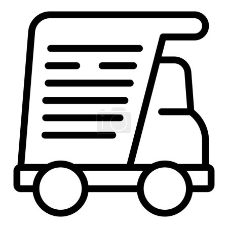 Crate vehicle icon outline vector. Separate vehicle. Auto load transport