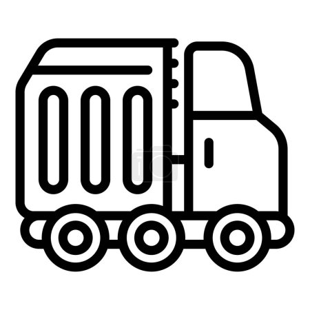 New car tipper icon outline vector. Unload transport. Heavy auto vehicle