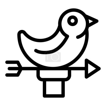 Bird spinner indicador icono contorno vector. Spinner del dispositivo. Criatura equina
