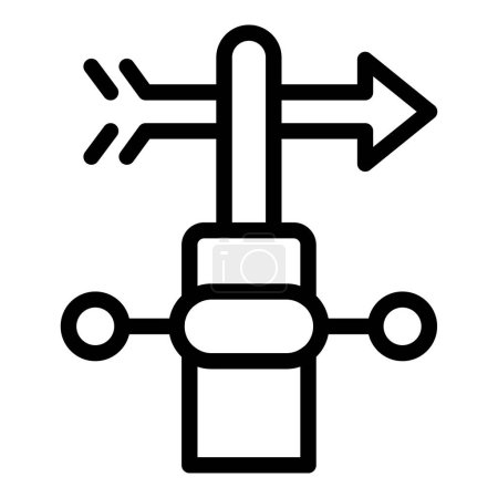 Magnetisches Indikator-Symbol Umrissvektor. Drehvorrichtung. Magnetisches Pferd