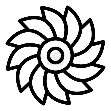 Wind pinwheel icon outline vector. Vane wheel. Spinner air wind