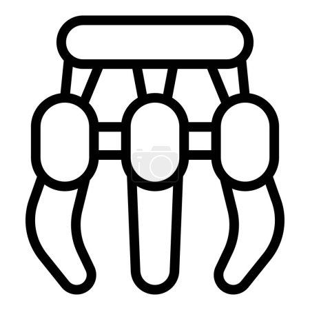 Illustration for Fun industry robot icon outline vector. Arm game arcade. Tool fun - Royalty Free Image