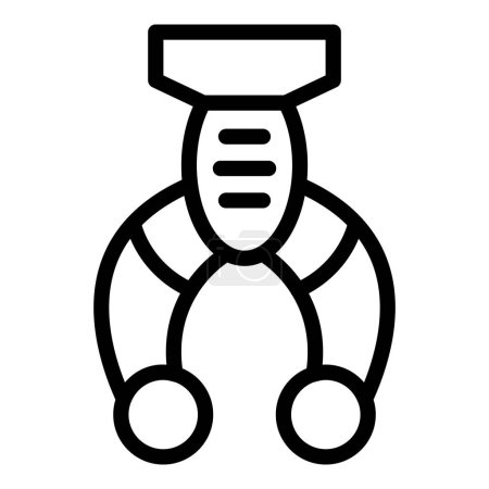 Design Griff Roboter-Symbol Umrissvektor. Spielzeugstock. Arcade-Gerät