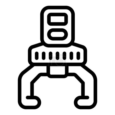 Der Umrissvektor für das Handle-Symbol des Roboters. Play Pick-Tool. Spielhalle