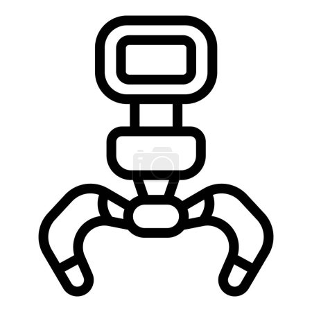 Illustration for Robotic hand icon outline vector. Game fun grabber. Machine industry - Royalty Free Image