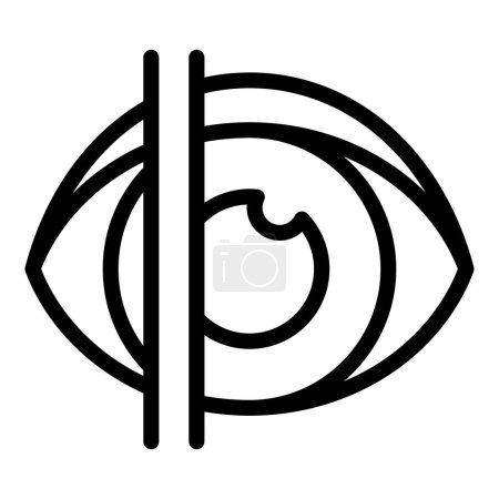 Ilustración de Icono de protección ocular contorno vector. Salud del paciente. Tratamiento hospitalario - Imagen libre de derechos