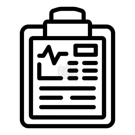Heartrate clipboard icon outline vector. Treatment patient. Home care