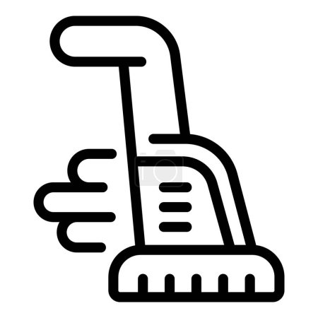 Illustration for Floor washing mop icon outline vector. Modern automotive care equipment. Cleansing scrubber staff - Royalty Free Image