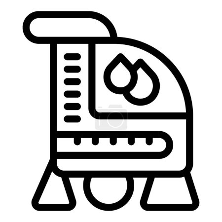 Electric floor scrubber icon outline vector. Sanitation indoor equipment. Cleansing automatic device