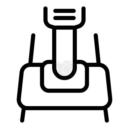 Illustration for Floor scrubbing machine icon outline vector. Sweeping scrubber device. Indoor sanitation staff - Royalty Free Image