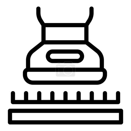 Floor polisher machine icon outline vector. Sanitation surface vehicle. Vacuuming indoor scrubber