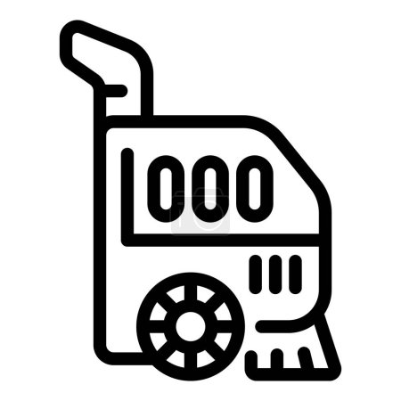 Illustration for Laminate floor cleaner icon outline vector. Hard surface cleaning machine. Sanitation service equipment - Royalty Free Image
