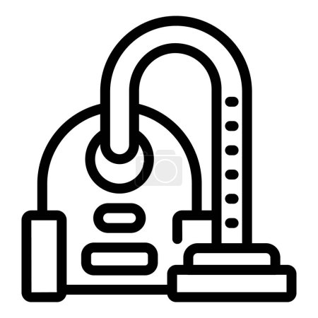 Illustration for Vacuuming cleaner device icon outline vector. Indoor vacuum machine. Cleaning service equipment - Royalty Free Image