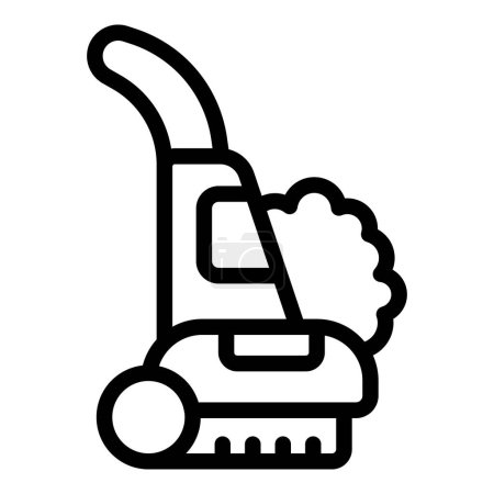Illustration for Steam floor cleaner icon outline vector. Hard surface scrubber. Indoor cleaning professional equipment - Royalty Free Image