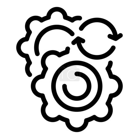 Gear daily routine icon outline vector. Home exercise. Sport bed everyday
