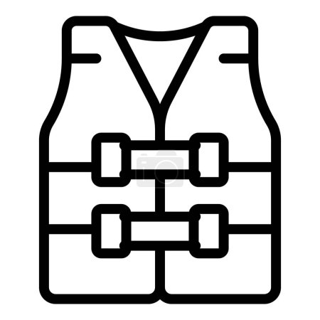 Illustration for Survival vest icon outline vector. Ship wreck. Oceanic cruise collision - Royalty Free Image