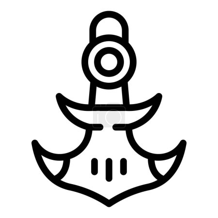 Illustration for Ship anchor icon outline vector. Ship ocean wreck. Marine accident - Royalty Free Image