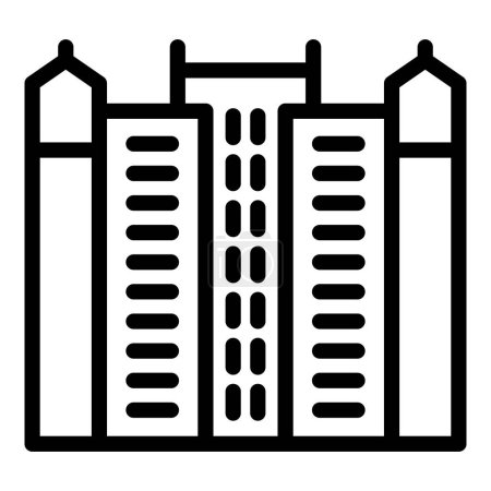 Ilustración de Icono de Viena contorno vector. Arquitectura de ciudad. Monumento histórico urbano - Imagen libre de derechos
