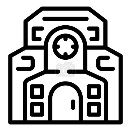 Baroque city Vienna icon outline vector. Austrian capital sightseeing. Iconic artistic edifices