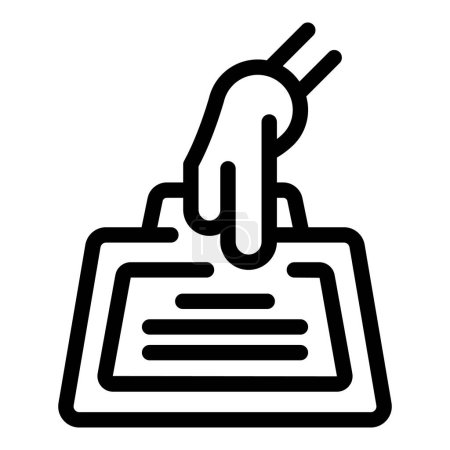 Illustration for Ink jar icon outline vector. Inkwell office instrument. Drafting nib pigment reservoir - Royalty Free Image