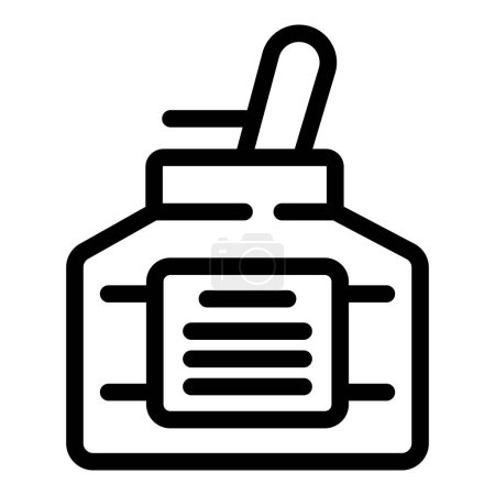 Illustration for Ink storage icon outline vector. Drawing scripts utensil. Artistic typography tools - Royalty Free Image