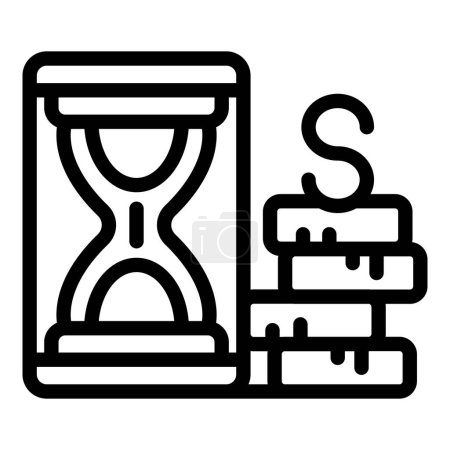 Revenue increase icon outline vector. Financial investment. Business earnings boost