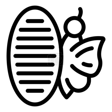 Butterfly cocoon icon outline vector. Butterfly transformation. Insect cycle life development