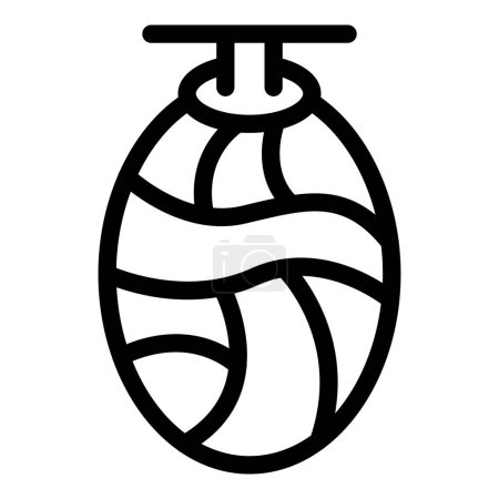 Ilustración de Vector de contorno de icono de fase de capullo larval. Huevos de insectos. Fase de pupa biológica - Imagen libre de derechos