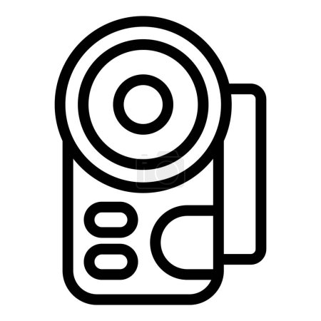 Illustration for Sports camera icon outline vector. Go pro motion cam. Adventure capturing device - Royalty Free Image