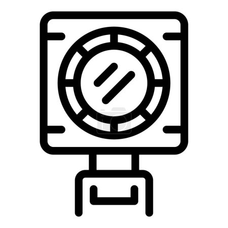 Illustration for Action sports camera icon outline vector. Record motion lens. Capturing adventure cam - Royalty Free Image