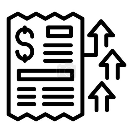 Food price hike icon outline vector. Farming shortage. Agricultural distress collapse