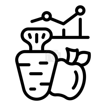 Starvation crisis icon outline vector. Food distress. Agricultural downfall collapse