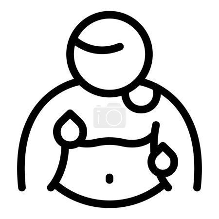 Illustration for Fitness activity icon outline vector. Weight loss training. Sport wellness plan - Royalty Free Image