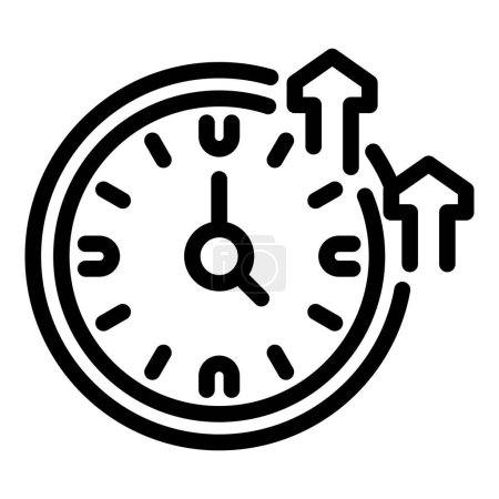 Time management improve icon outline vector. Organization skill development. Managing talent education