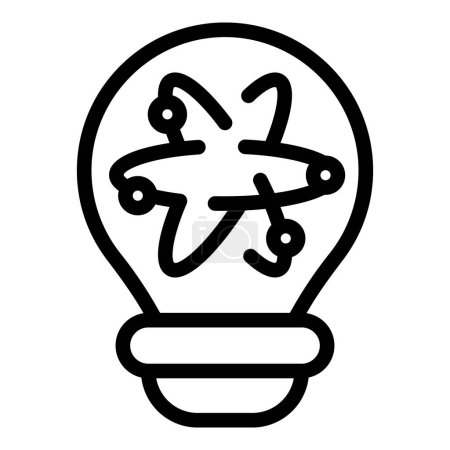 Illustration for Knowledge gain icon outline vector. Science learning evolution. Mastery career enrichment - Royalty Free Image