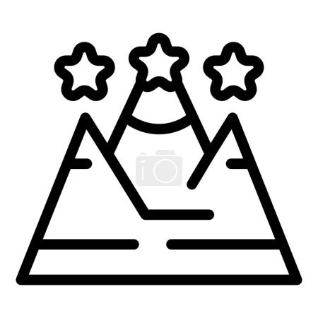 Effective knowledge growth icon outline vector. Top qualification progress. Professional proficiency improve