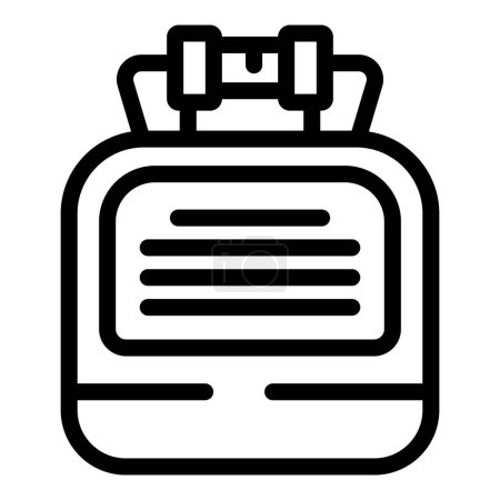 Illustration for Hermetic bag icon outline vector. Sealed plastic package. Vacuum sealed food pack - Royalty Free Image