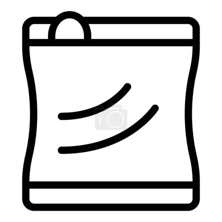 Hermetic storage bag icon outline vector. Plastic vacuum packet. Compact tight pack